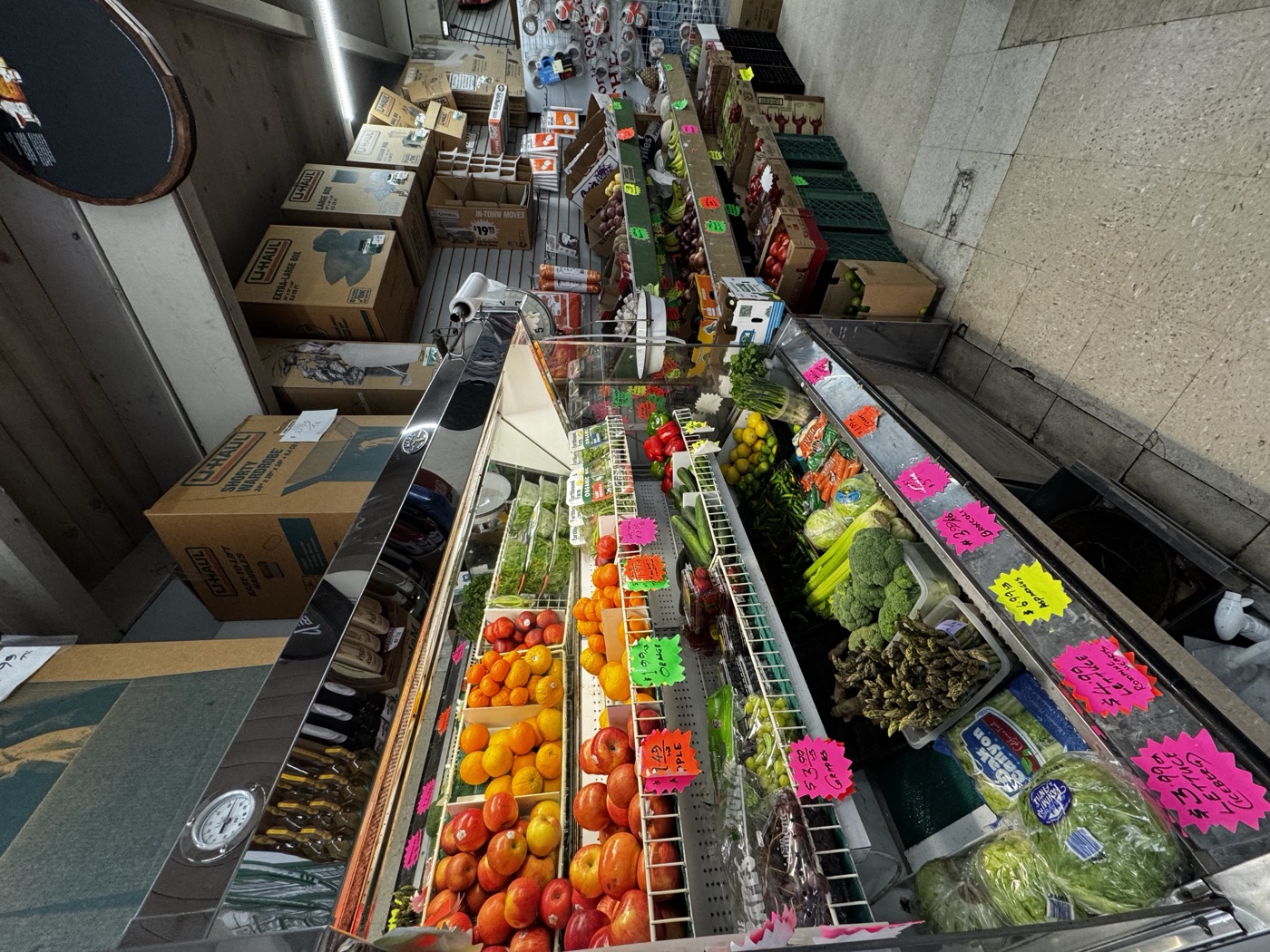 Grocery aisles at Coastside Market